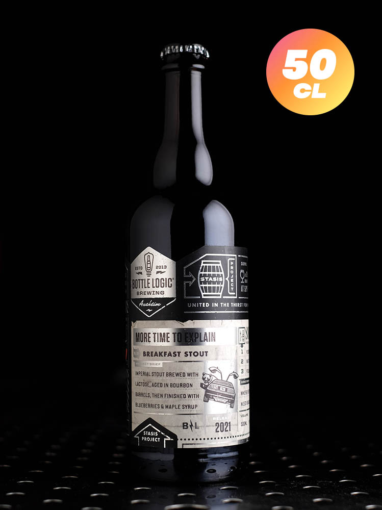 Bottle Logic | More Time To Explain (2021) | Imperial Stout Myrtille Maple BA Bourbon | 12,4%