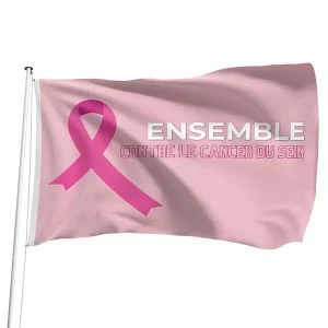 Drapeau Octobre Rose Ensemble
