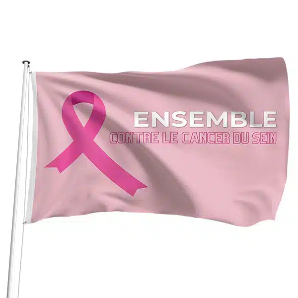 Drapeau Octobre Rose Ensemble