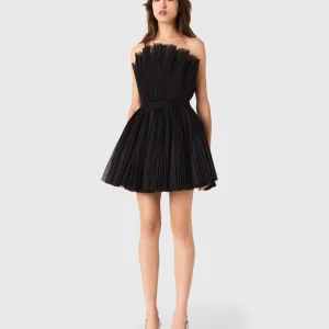 Maje – Robe bustier en tulle et organza