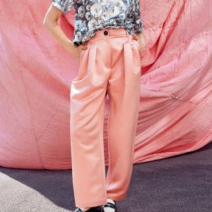 Make my Lemonade – Pantalon Noe en satin rose